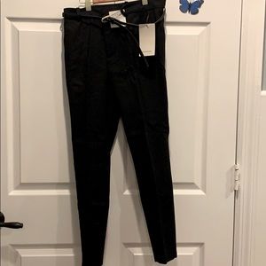 Zara Basic Utility Pants with Pearl Belt